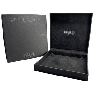 BOUTIQUE JEWELERS Black Hinged Necklace Case w/ Lined Interior + Counterbox